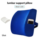 4 Color Soft Memory Foam Lumber Support Back Massager Pillow Back Massager Waist Cushion for Car Chair Home Office Relieve Pain