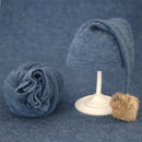 Envolturas suaves para fotos de bebés con sombrero, conjuntos de 2 uds., manta envolvente para fotografía de niños y niñas recién nacidos, accesorios de utilería para fotos infantiles