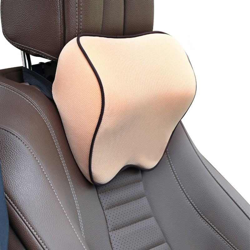 Almohada para reposacabezas de coche, almohada de algodón con memoria para el cuello, transpirable, para el reposacabezas del coche, cojín para el reposacabezas, accesorios para el Interior del coche