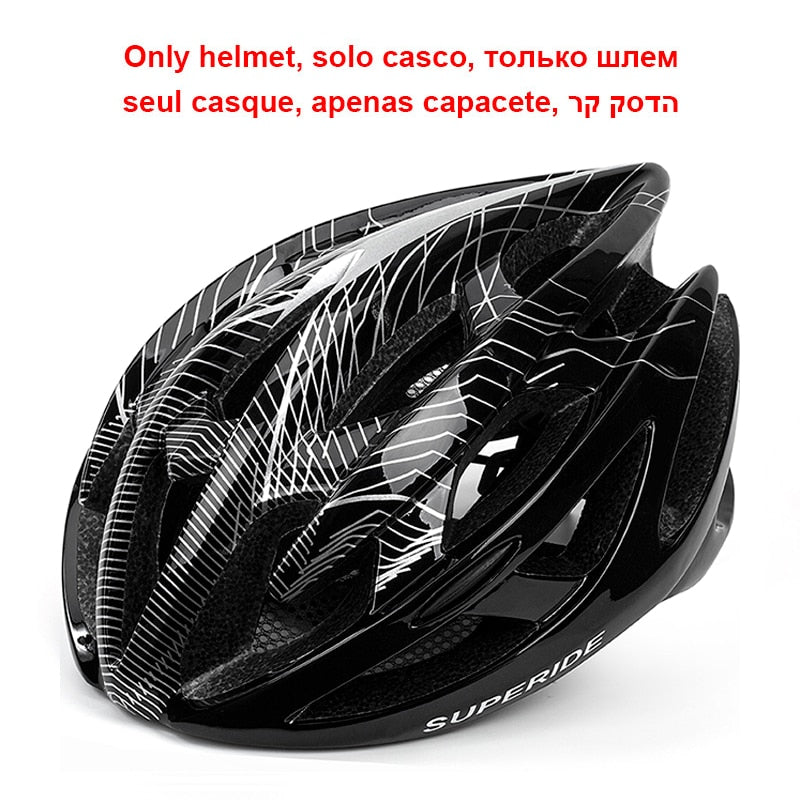 SUPERIDE al aire libre bicicleta de carretera bicicleta de montaña casco con luz trasera ultraligero DH MTB bicicleta casco deportes montar ciclismo casco