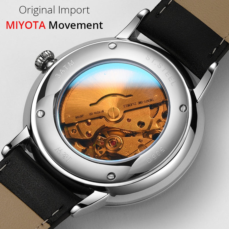 Montre homme Luxury Brand I&amp;W Fashion Automatic Mechanical Watch Men Japan MIYOTA Movement Watches Sapphire Calendar Waterproof