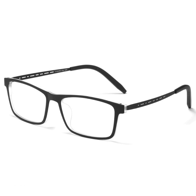 YIMARUILI ultraligero moda Flexible TR90 gafas cuadradas de titanio puro marco de anteojos recetados ópticos para hombres 8822T