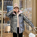 Winter Women Woman Parkan New Shiny Clothes Femme Fashion Young Cotton Coat Thicken Korean Cotton Fashion Jacket A79