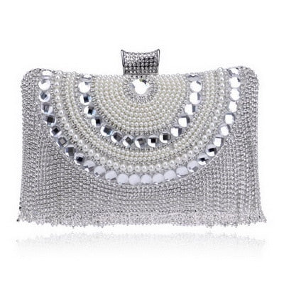 GLOIG moda mujer borla bolsos de noche diamantes con cuentas embrague boda bolso hombro fiesta damas caso monedero