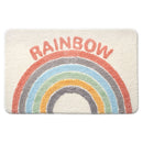 Ganzjährig weicher, rutschfester Badezimmer-Teppich mit Regenbogen-Print, Türöffnung, wasserabsorbierend, Badematte, Heimdekoration, Bodenteppich, Duschraummatten