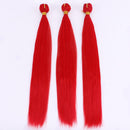 Paquetes de cabello lacio brasileño de 22 pulgadas, extensiones de cabello de cola de caballo tejido sintético de una pieza de 100 gramos para mujeres africanas