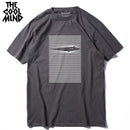 COOLMIND qi0403A 100% algodón fresco divertido hombres camiseta casual manga corta verano camiseta suelta hombre o-cuello camiseta camisetas