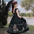 Lolita JSK dress nightingale and rose jsk dress gothic style dark Vintage Victorian Princess Party Dress Sleeveless lolita dress