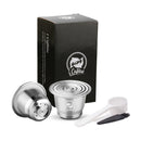 iCafilas Coffee Capsule For Nespresso Stainless Steel Coffee Capsules Refillable Reusable Filters For Espresso Coffee Machine