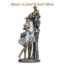 Holiday Family Sculpture Handmade Resin Parents Statue Daughter Gift Birthday Son Ornament Craft Room Decor Wedding Anniversary