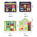 Juguetes Montessori para niños, tablero ocupado para bebés, hebilla de entrenamiento, tablero sensorial educativo esencial para niños pequeños, desarrollo de inteligencia