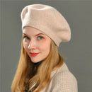 Women Beret Fashion Hat Winter Female Knitted Cotton Wool Hats Spring Brand Girls Wool Solid Color Beret