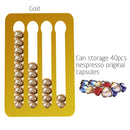 Metal Coffee Pods Holder Aluminum Mirro-Plating Stand Coffee Capsule Storage Rack Nespresso Coffee Capsulas Stand For Nespresso