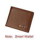 Smart Anti-lost Wallet Tracker  Genuine Leather Men wallets Soft Bluetooth-compatible Leather Purse Male Luxury Men&