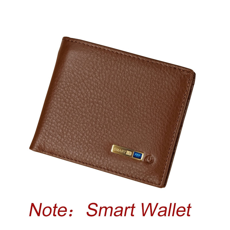 Smart Anti-Lost Wallet Tracker Echtes Leder Herren Geldbörsen Weiche Bluetooth-kompatible Leder Geldbörse Herren Luxus Herren Geldbörse