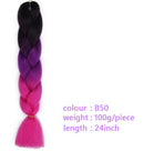 Black Star Hair Ombre Jumbo Extensiones de cabello trenzado Trenzas retorcidas de 24 pulgadas Fibra de cabello sintético para trenzado retorcido para mujeres