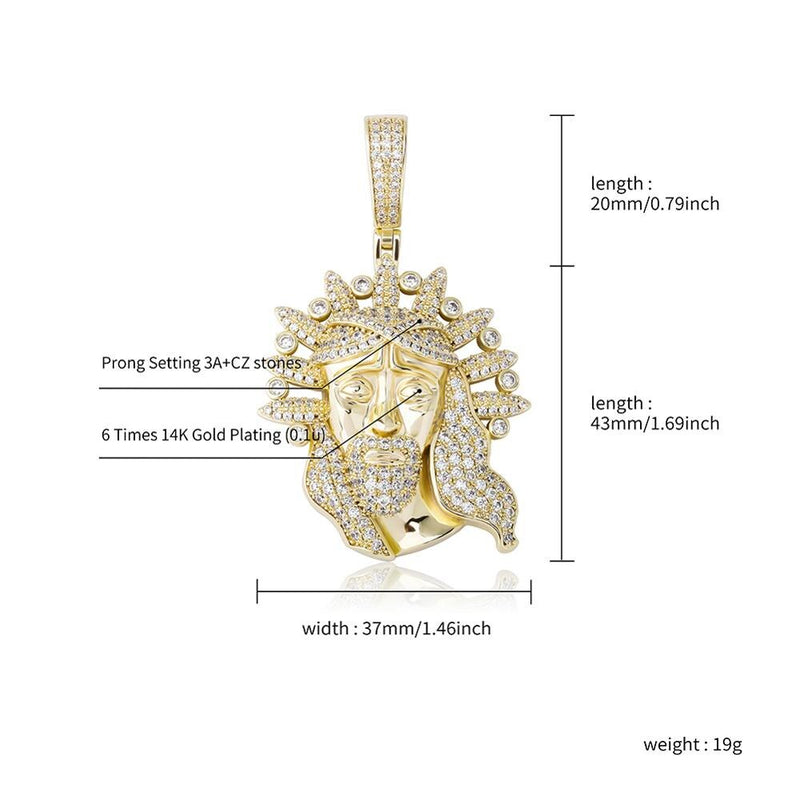TOPGRILLZ 2020 New "pattern of the make-up"Pendant Chinese Style Hip Hop Fashion Jewelry Iced Out Cubic Zirconia Pendant Gift