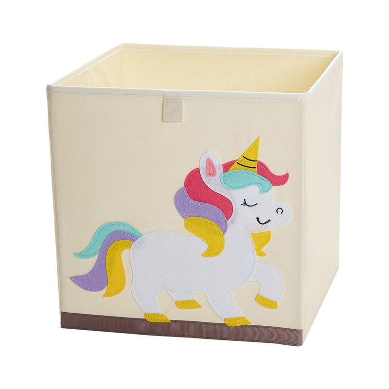 13 inch Foldable Embroidery Animal Cube Storage Box Oxford Fabric Kids Toys Organizers Bins Chest Organizer for Kids Nursery