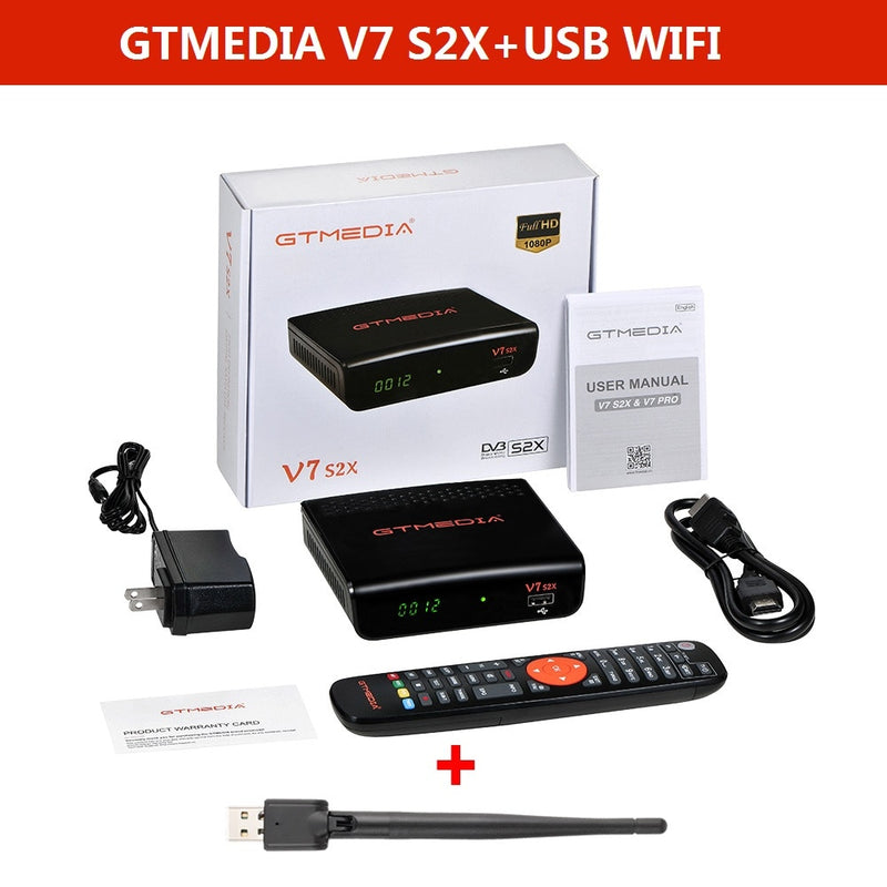 DVB-S2 Satellite Receiver GTMEDIA V8X H.265 DVB S2 S2X Buildin Wifi Support TNTsat smart GT MEDIA V7S 2X Support usb wifi H.264