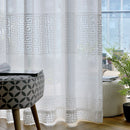Modern White tulle curtains for living room bedroom geometric sheers curtain drapes for windows