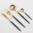 Pink Gold Western Tableware Steak Knife Fork Coffee Spoon Teaspoon Steel Cutlery Set Stainless Steel Home Dinner Dinnerware Set