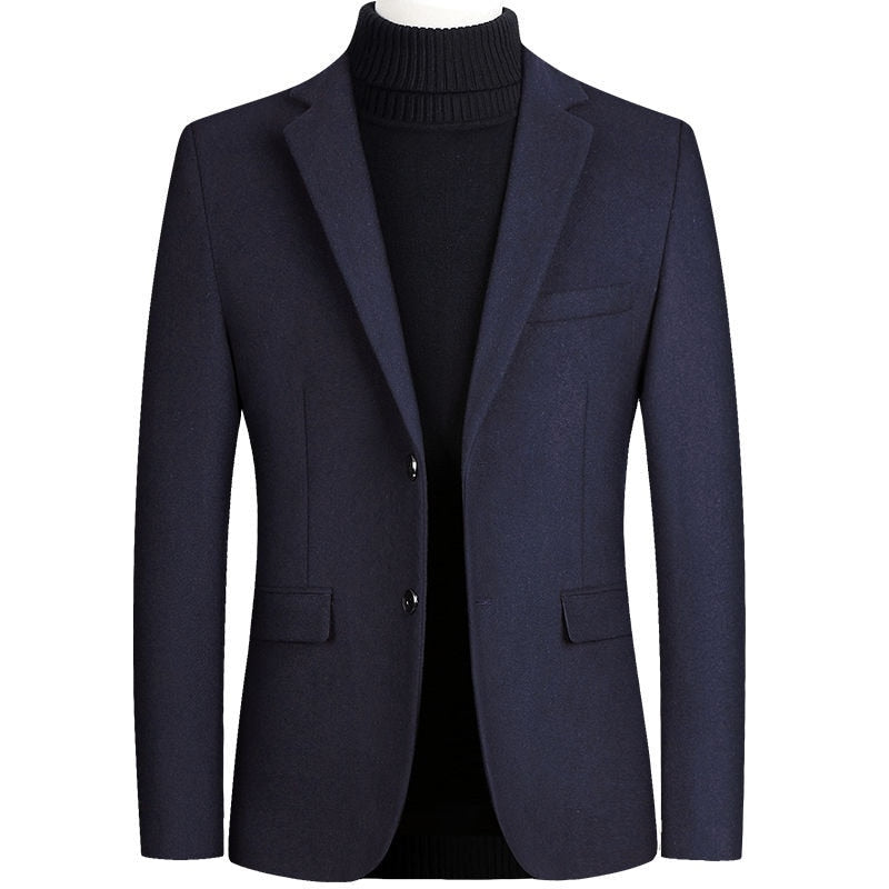 Chaqueta de traje Tudexo de boda Formal de lana para hombre, chaqueta informal de negocios ajustada, Blazers de lana clásicos, negro, gris, rojo, Veste Homme 4XL