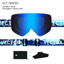 OTG Ski Goggles Snowboard Mask For Men Women Skiing Eyewear UV400 Snow Protection Over Glasses Adult Double Anti-Fog Cylindrical