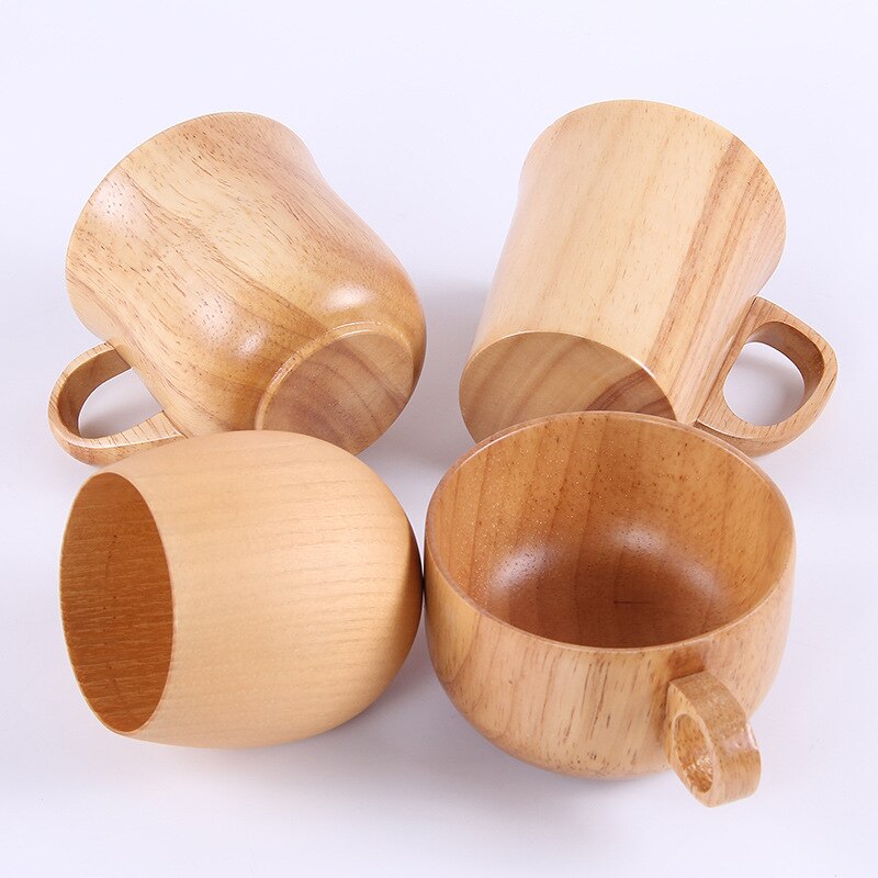 Creative Natural Jujube Wood Mugs Japan Style Breakfast Beer Milk Mug Green Tea Coffee Wooden Cup Water Bottle Home Drinkware