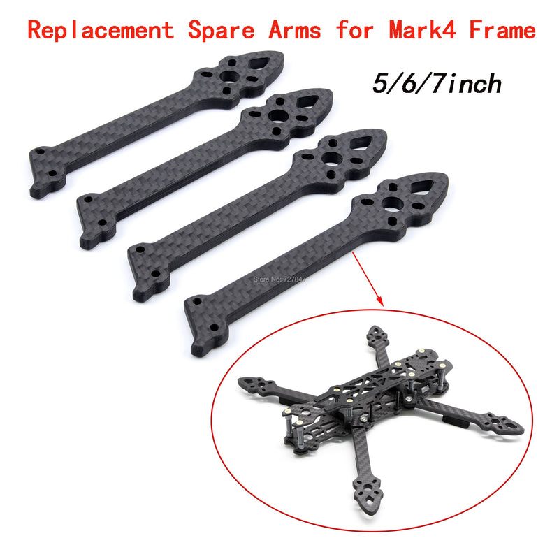 3K Full Carbon Fiber 5mm Replacement Spare Arm for Mark4 Mark 4 5inch 225mm/6inch 260mm /7inch 295mm FPV Racing Drone Quadcopter