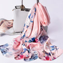 100% Silk Scarf Women Luxury Headscarf Print Long Natural Silk Shawls Foulard Femme Thin Satin Neck Scarf Real Silk Scarves