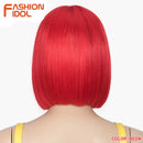 Moda IDOL 10 pulgadas Bob pelucas pelo lacio pelucas de encaje para mujeres pelucas Cosplay resistente al calor pelo falso sintético envío gratis