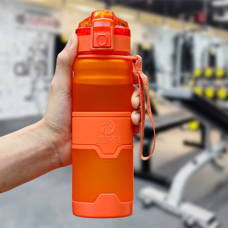 ZORRI Flasche für Wasser, Protein-Shaker, tragbar, Bewegung, Sport, Wasserflasche, Bpa-frei, umweltfreundlich, Sport, Camping, Wandern, Gourde