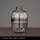 Creative Blue Hydroponic Dried Flower Arrangement Vase Ornament Living Room Bedroom Modern Dining Table Flower Glass Vase Crafts