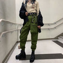Rockmore Harajuku Ribbon Cargo Pants Women Joggers Winter Sweatpants Trousers Black Loose Wide Leg Sweat Pants Femme