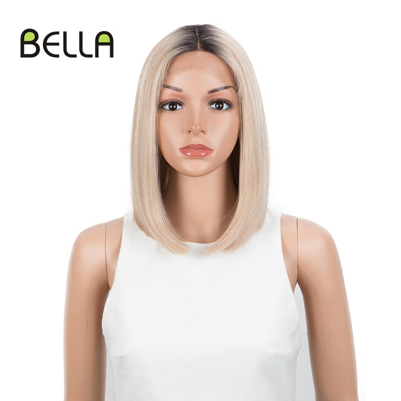 Bella Bob Wig Synthetic Lace Wig Short Blonde Bob Pink 613 Red Lemon Lace Short Hair 10-13 Inch Wigs For Women Lolita Cosplay