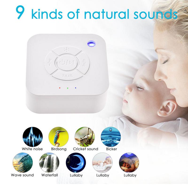 Sleep Sound Machine USB Rechargeable Timed Shutdown White Noise Machine For Sleeping Relaxation For Baby Adult Office Travel