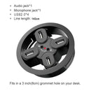USB HUB USB3.0 Mount In Desk Multi USB 2.0 Ports With SD/TF Headphone/Mircophone Type C Port Usb Hub With Power Adapter 5V 2A