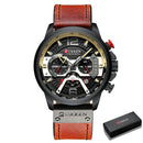 CURREN Luxury Brand Men Analog Leather Sports Watches Men&