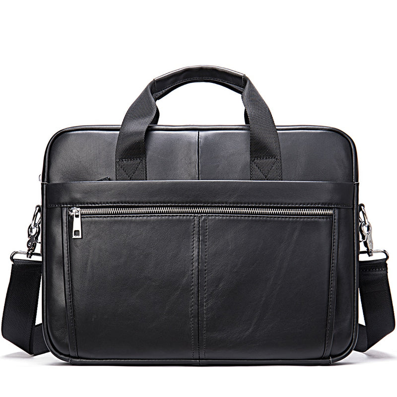 Westal Herren Aktentaschen Umhängetasche Herren Echtleder 14 Zoll Laptoptasche Herren Leder Büro Business Taschen für Dokument 8572