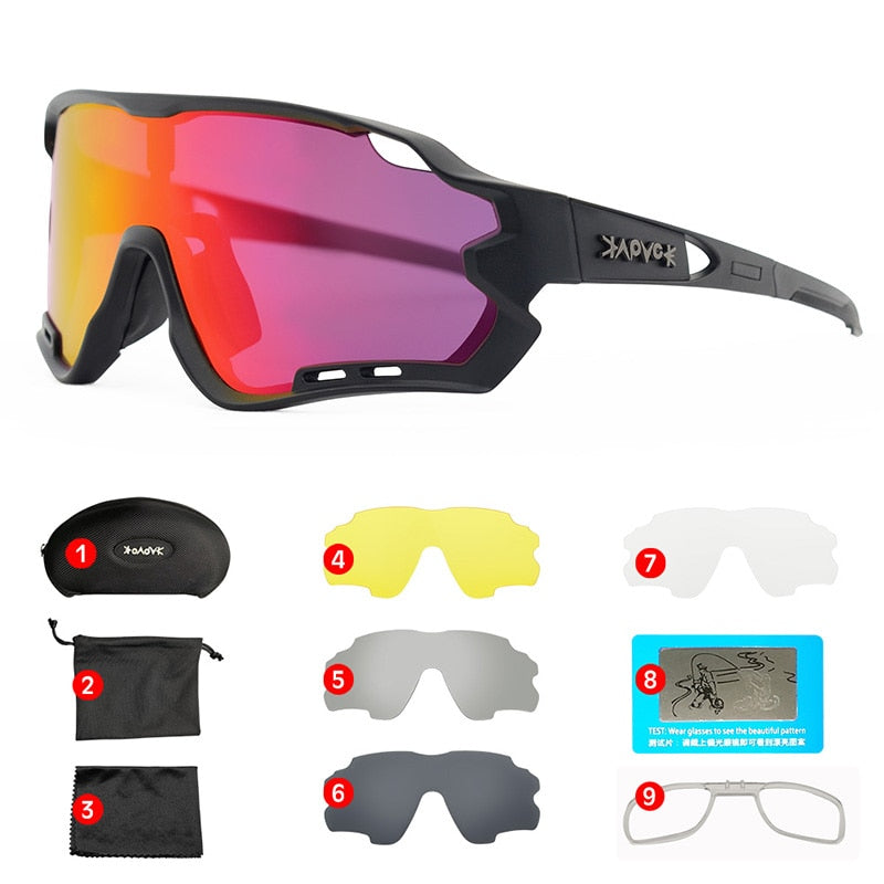 MTB bicicleta gafas hombre mujer Ciclismo gafas de sol Uv400 polarizado bicicleta gafas deportes carreras montar gafas Ciclismo 1 lente