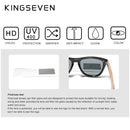 KINGSEVEN Exklusives Design Vintage Herrenbrille Nussbaumholz Sonnenbrille UV400-Schutz Mode Quadratische Sonnenbrille Damen 5510