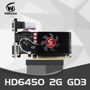 Veineda Graphics Cards  GPU HD6450 2GB DDR3 64Bit  VGA Video Cards PCI Express For ATI Radeon Gaming Refurbished