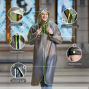 New Design Multi-functional Quality Waterproof Reusable Long Hooded Bicycle Women Raincoat Men Motorcycle Trench Coat