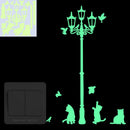 Glow in the Dark Katze Aufkleber Kinderzimmer leuchtende Aufkleber Home Decor Cartoon Wandaufkleber Auto Telefon Badezimmer Toilette Dekoration