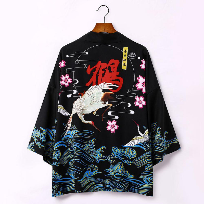 Japanische Kimono-Strickjacke Herren Sommer New Haori Samurai Kimonos Karate Streetwear Shirt Kimono Japones Herren Haori Yukata