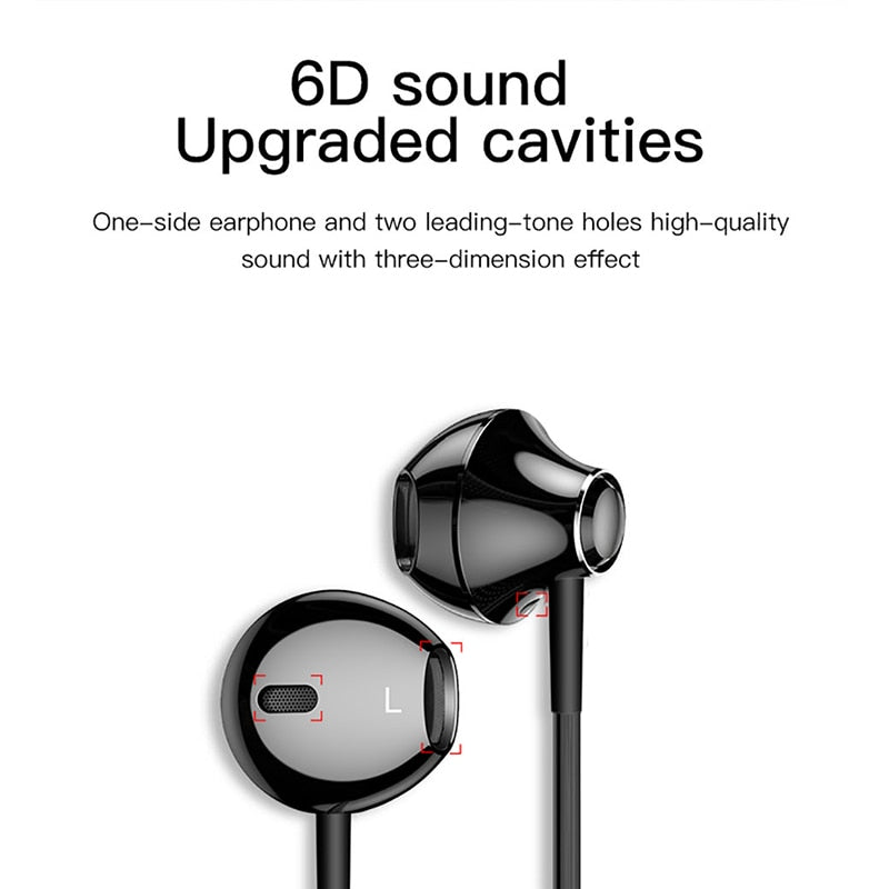 Baseus 6D Stereo In-Ear-Kopfhörer Kabelgebundene Bass-Sound-Ohrhörer für 3,5-mm-Kopfhörer