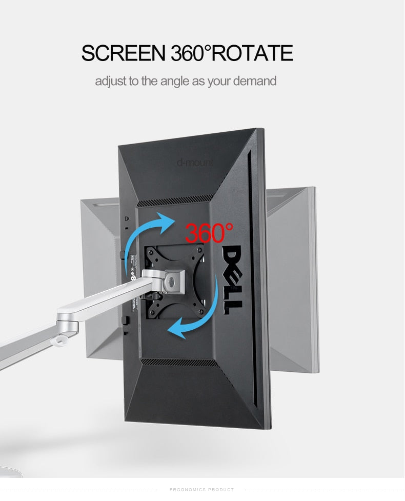 OA-7X Multimedia-Desktop-Doppelarm 27-Zoll-LCD-Monior-Halter + Laptop-Halter-Ständertisch Vollbeweglicher Doppelmonitor-Halterungsarmständer