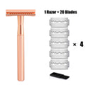 HAWARD Double Edge Safety Razor For Men&Women Classic Manual Metal Shaving Razor With 20 Shaving Blades Reusable&Plastic Free