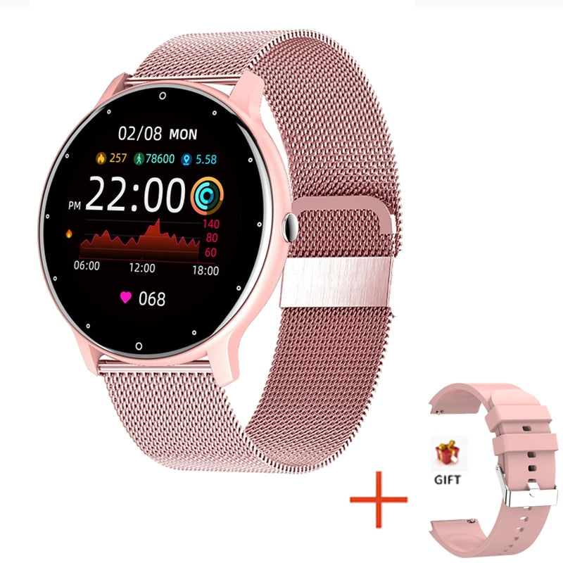 LIGE 2021 Neue Frauen Smart Watch Männer Voller Touchscreen Sport Fitness Uhr Wasserdicht Bluetooth Für Android ios Smartwatch Männer