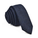 VOBOOM Tie for Men Wool Blend Herringbone Necktie 8cm Wedding Party 06